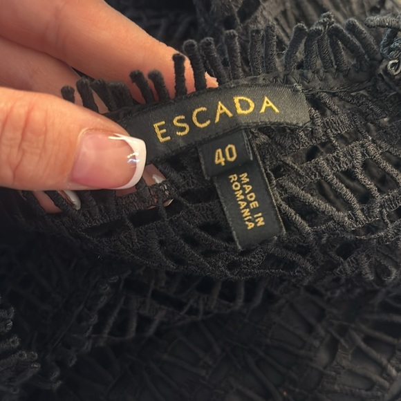Escada Elegant Black Lace Dress/matching jacket - Picture 5 of 8